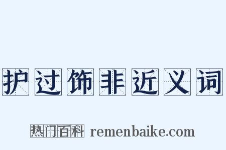 护过饰非近义词是什么意思的图片